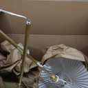 Pleated Fabric Floor Lamp with Warm Light for Living Room Bedroom Gold