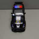 Mighty Fleet Power Movers 15 Interactive Police Car Toy Motion Drive Motorized Action, Flashing Lights & Siren, Working Spotlight, Batteries Included, Kids Ages 3 +