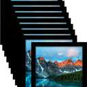 Picrit 8x10 Picture Frame Set of 12, Display 5x7 with Mat or 8x10 Without Mat, Photo Frames for Wall Mounting or Table Top Display, Black.