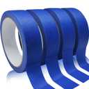 4 Rolls Premium Painters Tape, Blue Tape, Masking Tape, Paint Tape for Multi-Purpose, Painting, Painter's, DIY Crafts Arts (88yd =0.94IN*22yd*4) Decoration Labeling No Residue, Easy Removal