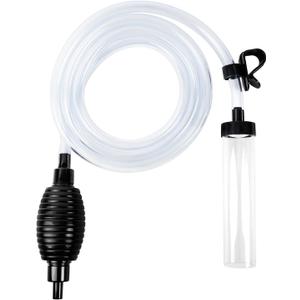 Aquarium Gravel Vacuum Cleaner, Fish Tank Water Changer, Hand Pump Siphon (4.3) (4.3FT--SSS "Upgraded Materials")