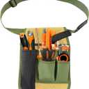 Heavy-Duty Tool Belt Pouch with Belt Clip - Adjustable Work Apron for Electricians, Carpenters, Technicians, Construction & Gardening - Durable Utility Organizer for Men & Women, Compact & Lightweight