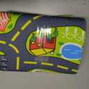 Car Rug Play Mat 2.6x5 Feet, Car Road Rug for Kids City Road Map Carpet Educational Learning Play Carpet Kids Play Rugs for Playroom Classroom Bedroom