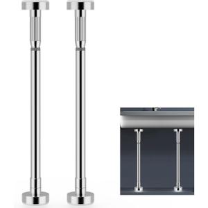 Undermount Sink Brackets 19.9"-31.5" Adjustable Kitchen Undermount Sink Support No-Drill Installation wall Mount Sink Legs for Kitchen & Bathroom, 2 Pack