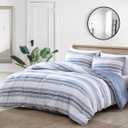Nautica - Twin/Twin XL Comforter Set, Reversible Woven Bedding with Matching Sham, Medium Weight for Year Round Use, Dorm Essentials, Oeko-Tex Certified (Bay Shore Navy)