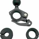 Motorcycle Aluminum Alloy Phone Mount Base with 1" TPU Ball, Fits 0.5''/ 0.87''/ 1''/ 1.125''/ 1.26'' Round Rails, Compatible with 1" Ball Socket Dual Socket Arm