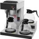 SYBO Commercial Coffee Maker with 3 Warmers and Decanters SF-CB-3GA | ETL Certified, Stainless Steel, 12 Cups Capacity, Reusable Brew Basket