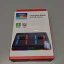 2 x NexiGo Enhanced Controller Charger Dock Compatible with Nintendo Switch 2, Charging Station for Joy-Pads with Multiple RGB Light Modes, Sound Alerts, LED Indicators, Built-in Kickstand