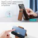 ESR Magnetic Wallet, Compatible with MagSafe Wallet with Adjustable Stand, for iPhone 17e/17/16/15/14/13/12 Series, Not for iPhone 13/12 mini, 3 Card Holder, Vegan Leather, Brown