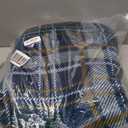 Electric Blanket Heated Throw, Soft Flannel 50" x 60" Plaid Heating Blanket with 8 Hours Auto Off 10 Fast Heating Levels Machine Washable Sherpa Heated Blanket with Overheating Protection (Dark Blue)