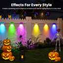 16 Pack 100ft Outdoor Deck Lights, Fence Lights APP/Remote Control | RGBICfence lights,16 Million Monochrome Modes,IP67 Waterproof, Color Changing Fence Lights for Fence