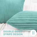 Simmore Decorative Fall Throw Pillow Covers 18x18 Set of 2, Soft Plush Flannel Double-Sided Fluffy Couch Pillow Covers for Sofa Living Room, Aqua Haze