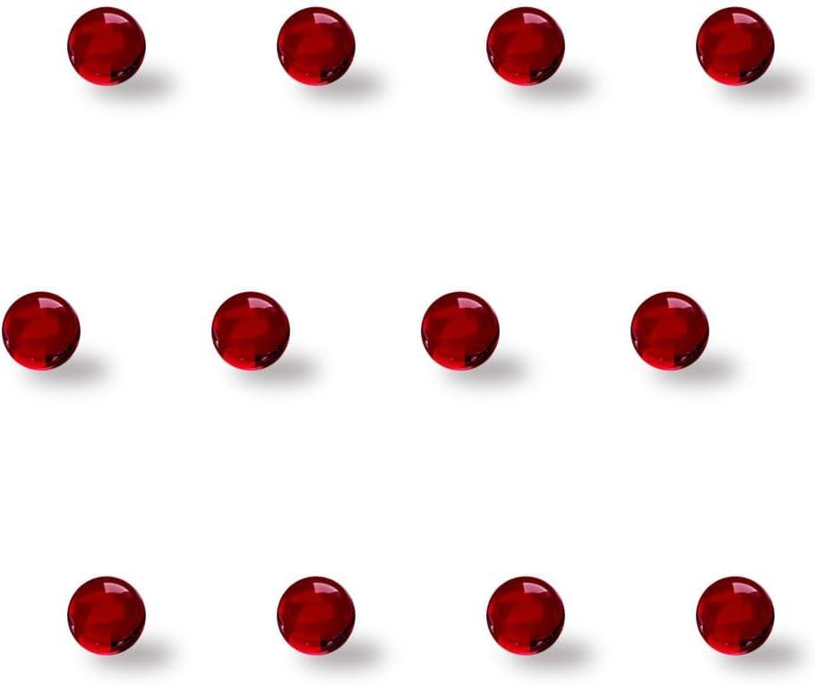 Ruby Pearl, 2mm Beads Balls - 12 Pack - 2mm OD Ruby Pearls for Heat Retention in Lab Experiment, Bracelets, Necklaces, and Crafts