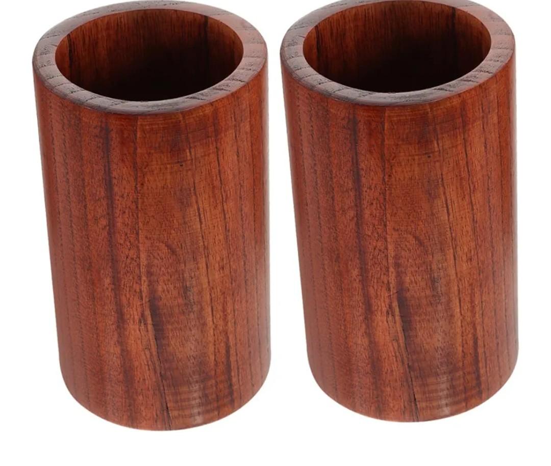 Zerodeko 2pcs Wooden Utensil Holder Compact Kitchen Organizer for Cutlery and Chopstick Storage for Countertops