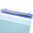 AEFFNOC 3 Hole Punch, Portable 3 Hole Puncher for Binder, Three Hole Punchers with 10 Inches Ruler, 3 Ring Hole Punches, 5 Sheets Capacity, for School, Office (Blue)