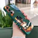 for Samsung Galaxy S21 FE Case, Floral Creative Sides Fashionablee Designs Soft Silicone Slim Phone Cover for Samsung S21 FE, Astronaut Green