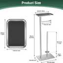 Toilet Paper Holder Stand with Top Storage Shelf, Free Standing Toilet Roll Dispenser for Bathroom, Holds 4 Reserve Rolls