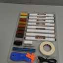 Laminate Wood Floor Repair Kit, Wax Melting Tool with Display, Hard Wax Filler, Marker Pen, Furniture and Countertop Repair Set,Blue