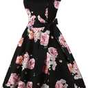 Dressever Women's 50s 60s Vintage Sleeveless Cocktail Party Dress with Pockets (XL)