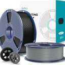 SUNLU PLA+2.0 3D Printer Filament 2KG, Upgrade PLA+ Filament 1.75mm, Tougher and Stronger, Dimensional Accuracy +/-0.02mm, 1KG per Spool, 2 Pack, 2KG Total, Black+Grey