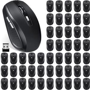 Macarrie 12 Pack Wireless Mouse for Laptop 1200dpi Wireless Computer Mouse Bulk with 6 Buttons Included USB Receiver Compatible for Windows, Pc, Computer