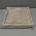 MAONAME Wood Serving Tray, Farmhouse Wooden Tray for Coffee Table, Rustic Square Trays with Beads, Washed White Decorative Trays for Living Room, Kitchen, 12" X 12" X 1.6"