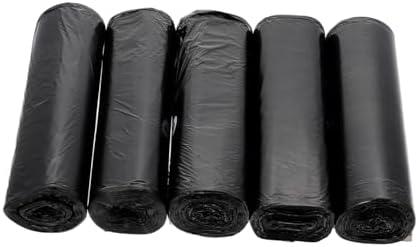 COLLBATH 4 Rolls Kitchen Bathroom Black Garbage Bags Unscented Heavy Duty Trash Bags for Office, 30"x37", 0.4 MIL