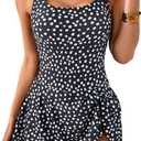 Eomenie One Piece Swimdress Swimsuits for Women Tummy Control Swim Dresses Skirt Bathing Suit, 