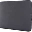 MOSISO Laptop Sleeve Bag 13.3 inch Compatible with MacBook Air/Pro, 13-13.3 inch Notebook, Compatible with MacBook Pro 14 2025-2021 M4 M3 M2 M1, PU Leather Padded Bag Waterproof Case, Space Gray