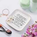 Custom Gifts for Mom Personalized Ceramic Jewelry Tray Ring Dish Decorative Gift -My Dear Mom- Mothers Day Gifts Thanksgiving Christmas Birthday Gifts for Mom Women Daughter