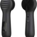 Silicone Face Scrubber, NgraCoola CLIE 2.0 Facial Cleansing Brush, Rechargeable, Waterproof Face Scrub Brush for Cleansing, Exfoliating, Massaging, Electric Facial Exfoliator for Women & Men - Black