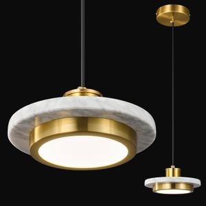 Marble Gold Pendant Light Fixtures Kitchen Island Mini Nordic Ceiling Light Fixture LED Modern Chandelier for Dining Room Bedroom Living Room Bar(1 Pack)
