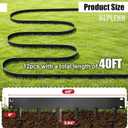 40FT-12pcs Galvanized Steel Landscape Edging, 40" x 8" Metal Garden Border, Hammer-in Lawn Edging for Landscaping, Lawn Edge for Garden, Yard & Pathway