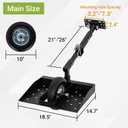 Lawn Mower Wheel Sulky, Walk Behind Mower-Sulky, Lawn Trailer with 10" Solid Tires for Mower, Easy Forward & Reverse Lawn Mower Trailer, Black