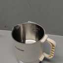 Stariver Portable Travel Kettle, 600ML Small Electric Kettle with Foldable Handle, Food Grade Stainless Steel Collapsible Water Boiler with Dual Modes, Compact Portable Kettle for RV, Camping, Beige