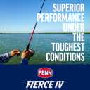 PENN Fierce IV Spinning Reel and Fishing Rod Combo, Black/ Red, 4000 Size Reel - 7' - Medium