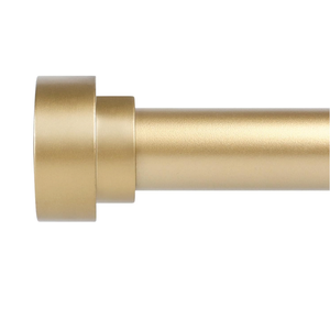 Gold Curtain Rods 28 to 48 Inch(2.3-4FT),1 Inch Heavy Duty Curtain Rods,Adjustable Curtain Rod Set,Modern Decorative Drapery Rods,Telescoping Single Window Curtains Rods 18-45",Brass Gold