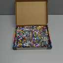 4800 Pieces Flat Parts and Pieces, 4 Sizes Classic DIY Dots Expansion Set, Building Bulk Studs Accessory for Smooth Surface - Compatible with All Major Brands, 16 Colors (Multicolored-01)