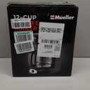 Mueller 12-Cup Drip Coffee Maker - Borosilicate Carafe, Auto-Off, Reusable Filter, Anti-Drip, Keep-Warm Function, Clear Water Level Window Coffee Machine, Kitchen Essentials & Accessories (Black)