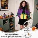 VANLOVEMAC Boo Basket Stuffers for Women Men Funny Halloween Ghost Keychain Halloween Themed Gifts for Him Her Spooky Basket Stuffers for Girls Boys Boo Jee Keychain Christmas Stocking Stuffer