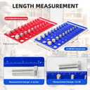 Nut and Bolt Thread Checker Standard and Metric, 44 Bolt and Nut Identifier Gauge Wall-Mountable Bolt Size and Thread Gauge with 22 Metric and 22 Standard, Bolt Identifier Board