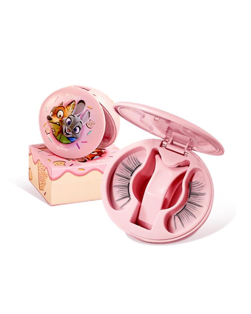 WOSADOZootopia1 Soft Magnetic Eyelashes Kit with Applicator, Disney [Nick] 21.5mm Reusable Glue-free Wispy Magnetic Lashes, Cruelty-free False Lashes, Waterproof, Lightweight, Suit for Heavy Makeup