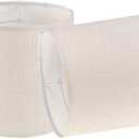 Set of 2 Oatmeal Tall Linen Drum Lamp Shades Medium Lamp Shade 9.8" Top x 9.8" Bottom x 10.8" High (Spider) Farmhouse Lampshade for Table & Beside Lamp - Natural Linen - Lampshades Replacement