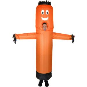 LookOurWay Inflatable Tube Man Costume - Wacky Wavy Arm Guy Funny Inflatable Halloween Costume for Adults (Orange)