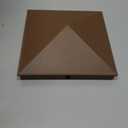 Dunzy 8 Pcs 6 x 6 Post Caps Aluminum Pyramid Cap Decorative Fence Post Covers Works Only for Actual 5.5 x 5.5'' Wood Metal Sleeve with Screws for Decks Corridors Mailbox Pole(Brown)