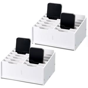 Ctosree 2 Pcs Cell Phone Holder School Desk Calculator Storage Box Holder Case Multifunctional Classroom Caddy Cell Phone Organizer (8.58 x 6.73 x 4.02 Inch) Ctosree 2 Pcs Cell Phone Holder School Desk Calculator Storage Box Holder Case Multifunctional Classroom Caddy Cell Phone Organizer (8.58 x 6.73 x 4.02 Inch)