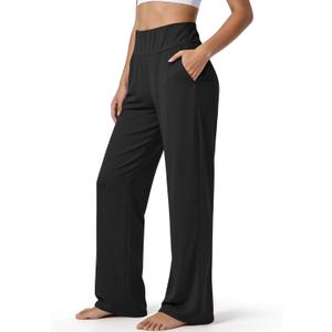 Women's Wide Leg Sweatpants High Waist Soft Athletic Pants, Lightweight Workout Lounge Pants for Yoga Gym Running (M)