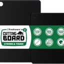 Freshware Wood Cutting Boards for Kitchen, Dishwasher Safe, Medium 12" x 9" and Large, 15" x 11.25", Set of 2, Black