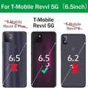 for T-Mobile Revvl 5G Case with 2 Tempered Glass Screen Protector, Full Body Hybrid Hard PC Soft TPU Rotating Kickstand Ring Military Grade Shockproof Protective Case for TCL Revvl 5G, Midnight Green