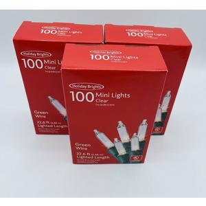 3 x Holiday Bright 100 Mini Lights Clear
